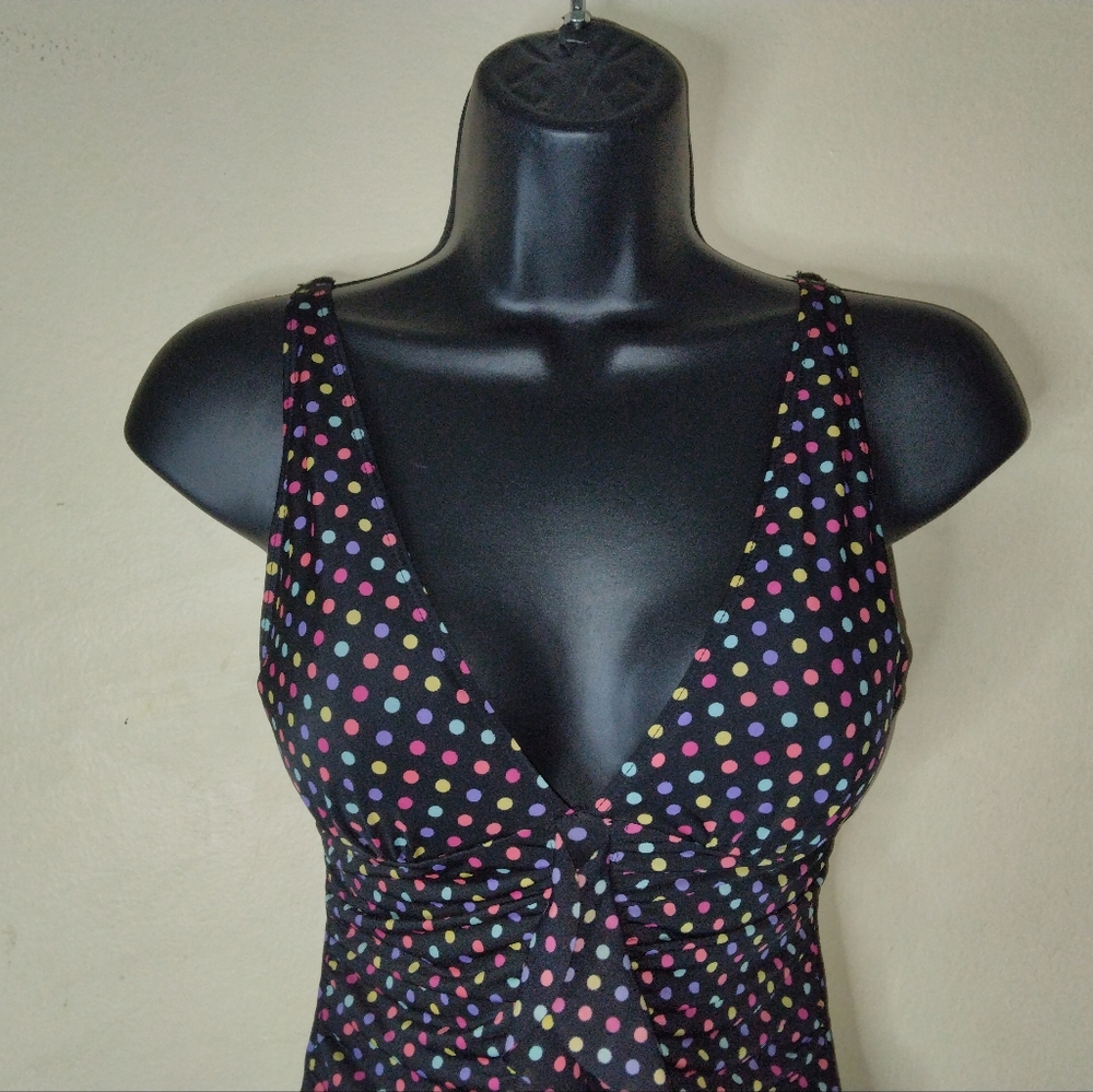 Vtg Victoria's Secret Sexy Little Thing Multi-Colored Polka Dot Dress Size S - Picture 3 of 14